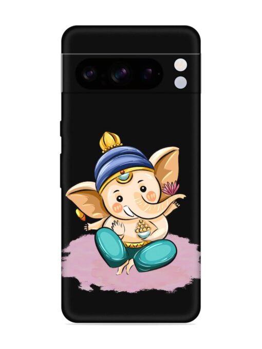 Bal Ganesh Vector Art Embossed Soft Silicone Case for Google Pixel 8 Pro Zapvi