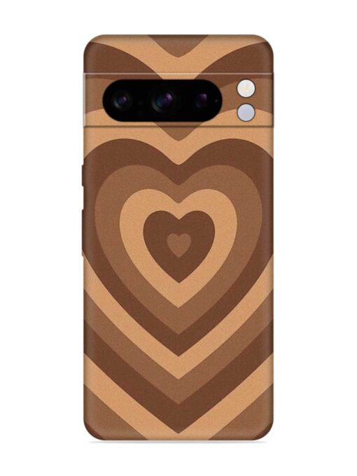 Brown Heart Embossed Soft Silicone Case for Google Pixel 8 Pro Zapvi