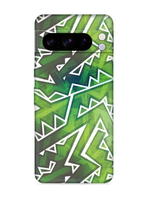 Green Graffiti Seamless Embossed Soft Silicone Case for Google Pixel 8 Pro Zapvi