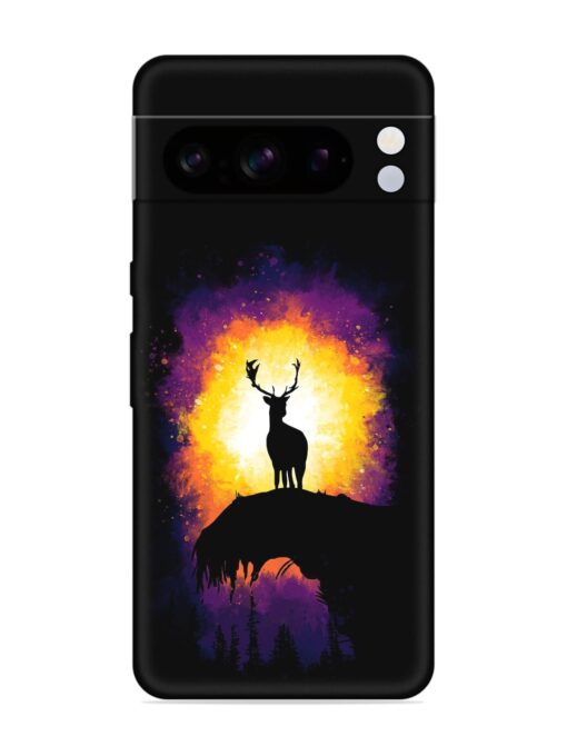 Elk Animal Art Embossed Soft Silicone Case for Google Pixel 8 Pro Zapvi