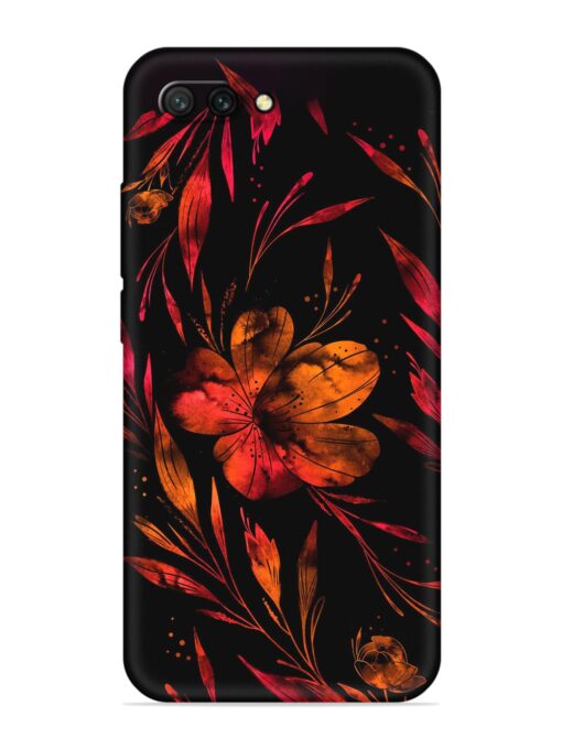 Red Flower Painting Embossed Soft Silicone Case for Honor 10 Zapvi