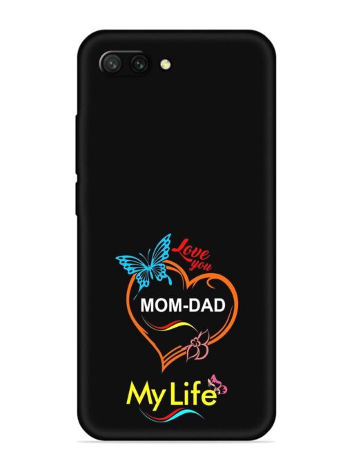 Love You Mom Dad Embossed Soft Silicone Case for Honor 10 Zapvi