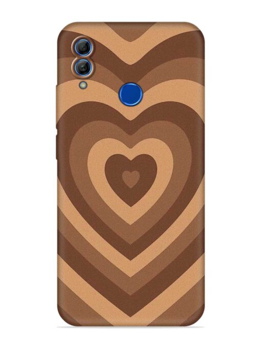 Brown Heart Embossed Soft Silicone Case for Honor 10 Lite Zapvi