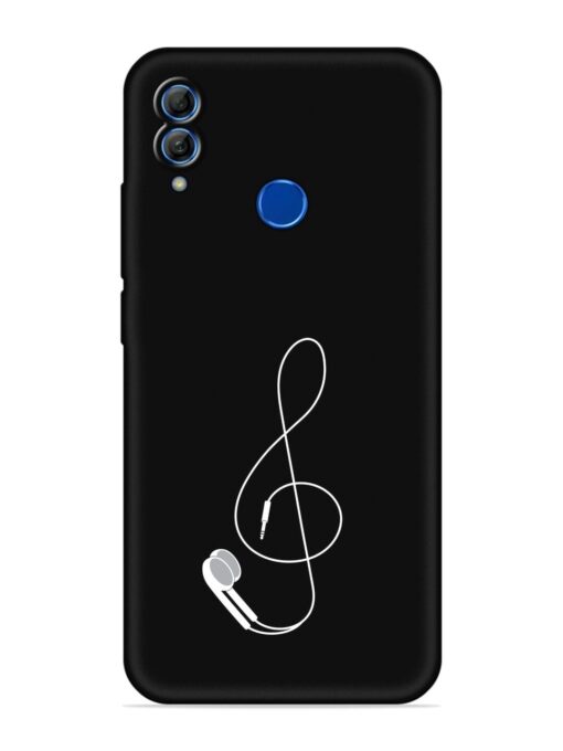 Music Earphone Vector Embossed Soft Silicone Case for Honor 10 Lite Zapvi