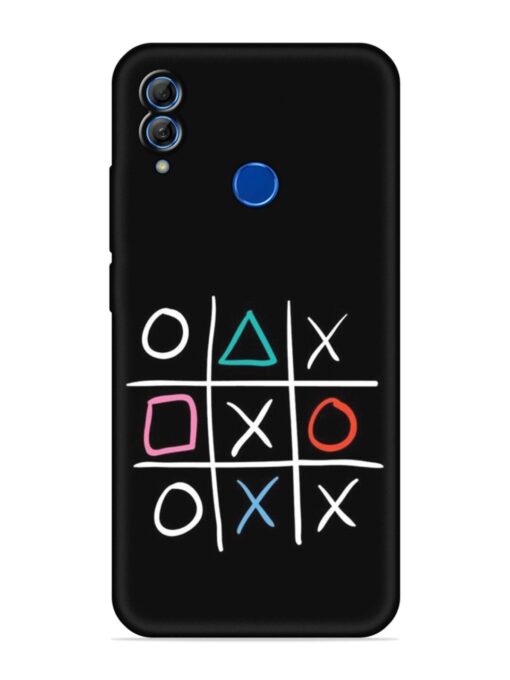 Super Neon Tic-Tac-Toe Embossed Soft Silicone Case for Honor 10 Lite Zapvi