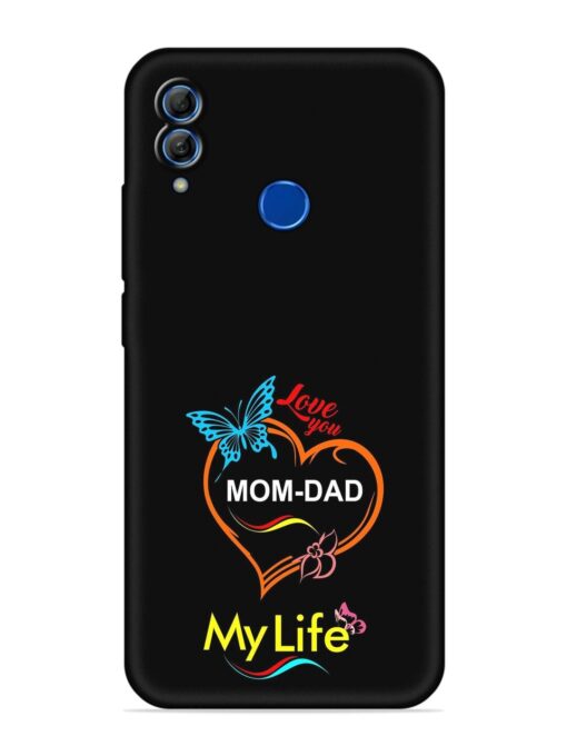 Love You Mom Dad Embossed Soft Silicone Case for Honor 10 Lite Zapvi