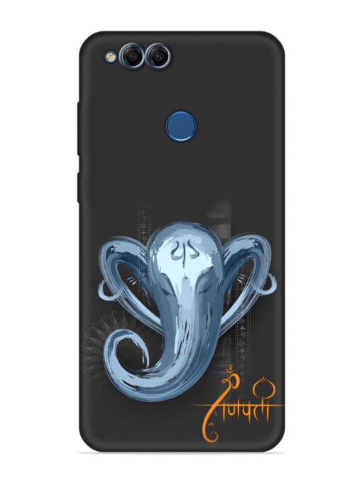 Illustration Lord Ganpati Embossed Soft Silicone Case for Honor 7X Zapvi