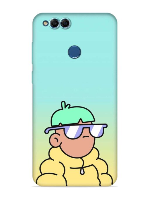 Doodles Cool Character Embossed Soft Silicone Case for Honor 7X Zapvi