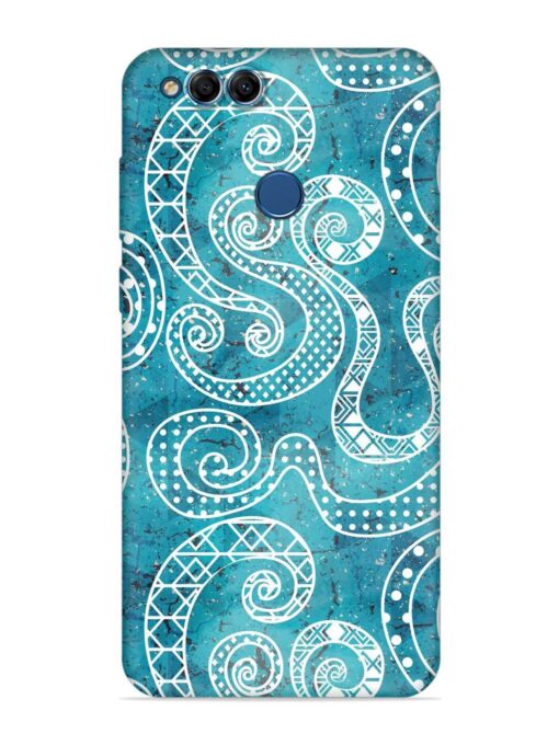 Vintage Curved Seamless Embossed Soft Silicone Case for Honor 7X Zapvi