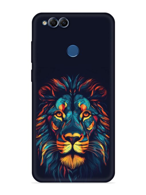 Colorful Lion Embossed Soft Silicone Case for Honor 7X Zapvi