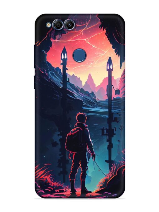 Cgs Artwork Embossed Soft Silicone Case for Honor 7X Zapvi