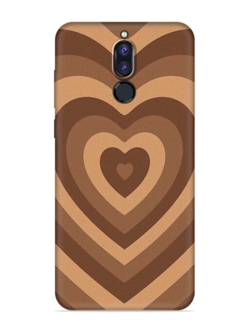 Brown Heart Embossed Soft Silicone Case for Honor 9I Zapvi