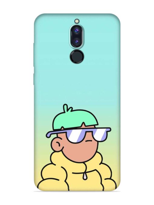 Doodles Cool Character Embossed Soft Silicone Case for Honor 9I Zapvi