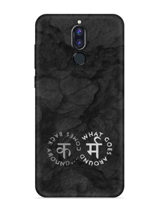 Karma Hindi Word Embossed Soft Silicone Case for Honor 9I Zapvi