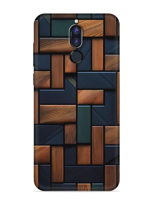 Wooden Background Cubes Embossed Soft Silicone Case for Honor 9I Zapvi