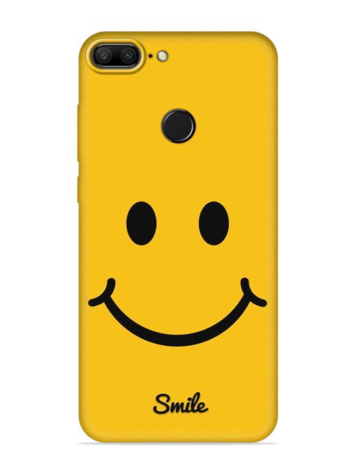 Yellow Smiley Embossed Soft Silicone Case for Honor 9 Lite Zapvi