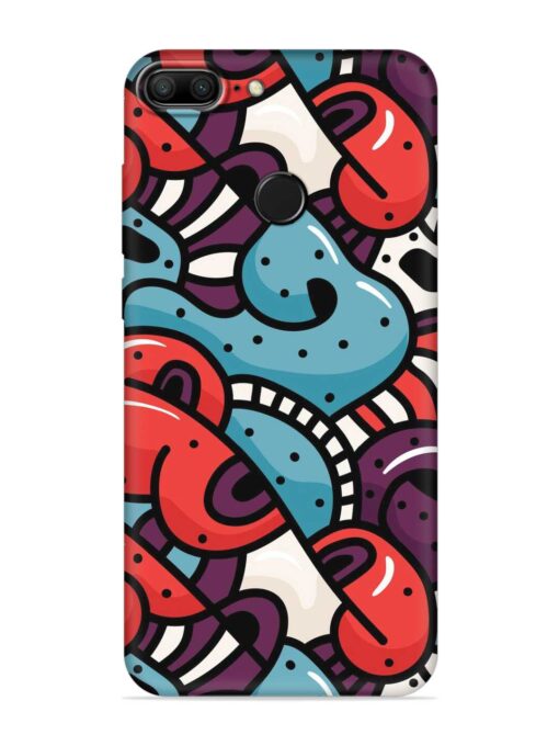 Seamless Backdrop Colorful Embossed Soft Silicone Case for Honor 9 Lite Zapvi