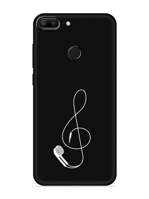 Music Earphone Vector Embossed Soft Silicone Case for Honor 9 Lite Zapvi