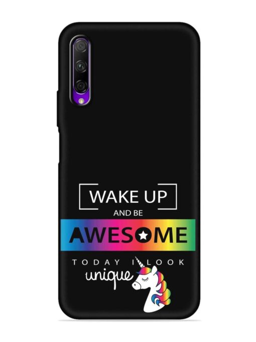 Inspirational Quote Unicorn Embossed Soft Silicone Case for Honor 9X Pro Zapvi