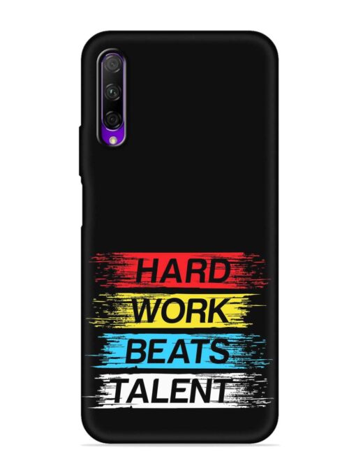 Hard Work Beats Embossed Soft Silicone Case for Honor 9X Pro Zapvi