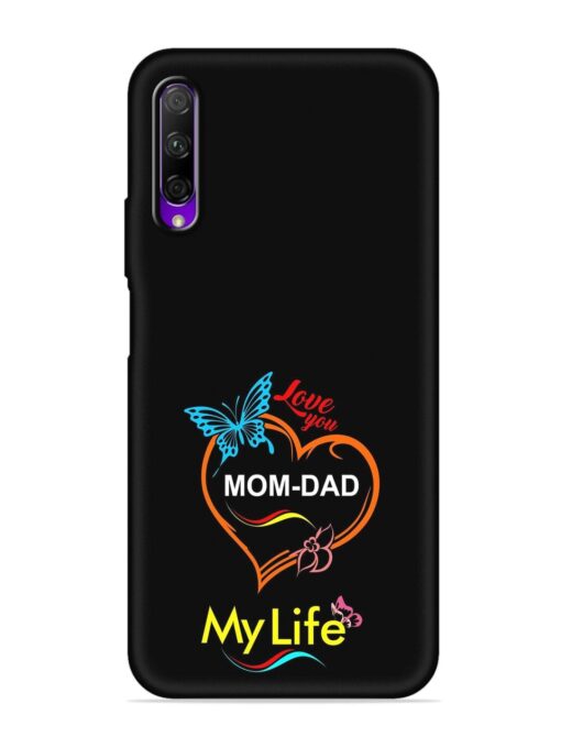 Love You Mom Dad Embossed Soft Silicone Case for Honor 9X Pro Zapvi