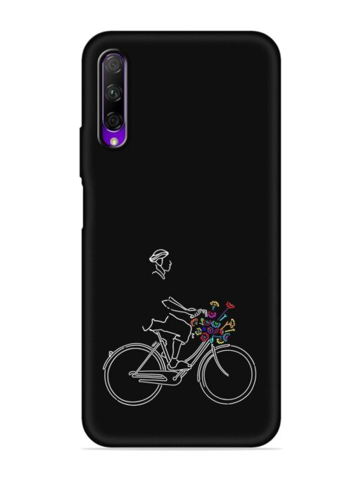 Minimalist Cycle Art Embossed Soft Silicone Case for Honor 9X Pro Zapvi