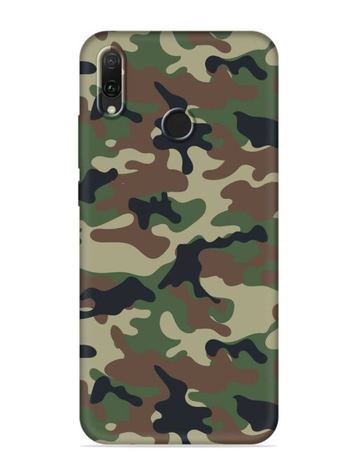 Army Military Camouflage Dark Green Embossed Soft Silicone Case for Honor Y9 (2019) Zapvi