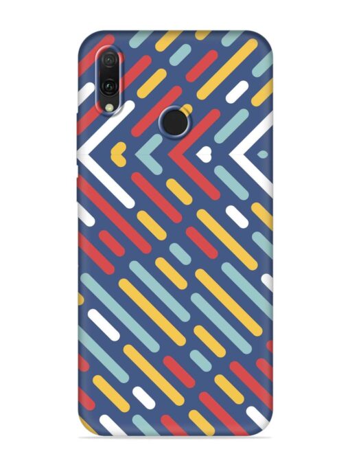 Colored Lines Embossed Soft Silicone Case for Honor Y9 (2019) Zapvi