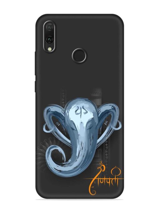 Illustration Lord Ganpati Embossed Soft Silicone Case for Honor Y9 (2019) Zapvi