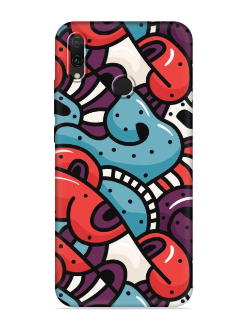 Seamless Backdrop Colorful Embossed Soft Silicone Case for Honor Y9 (2019) Zapvi