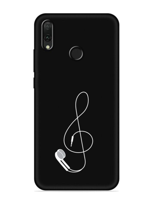 Music Earphone Vector Embossed Soft Silicone Case for Honor Y9 (2019) Zapvi