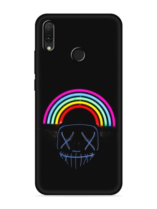 Mask Rainbow Embossed Soft Silicone Case for Honor Y9 (2019) Zapvi