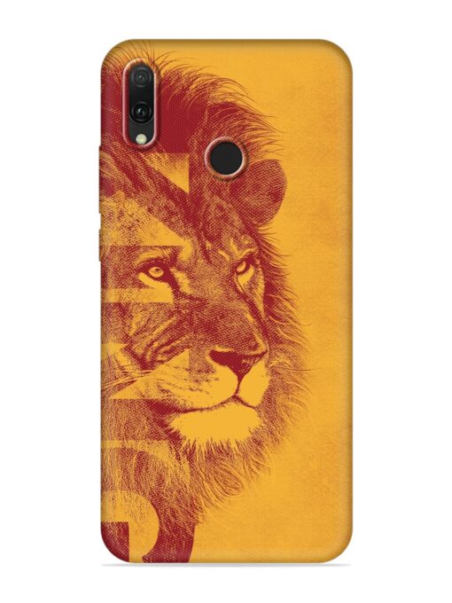 Gold Lion Crown Art Embossed Soft Silicone Case for Honor Y9 (2019) Zapvi