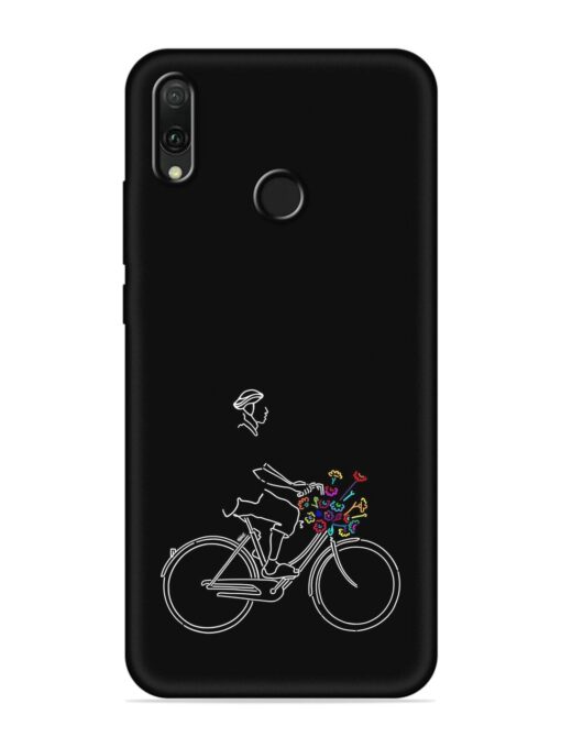 Minimalist Cycle Art Embossed Soft Silicone Case for Honor Y9 (2019) Zapvi