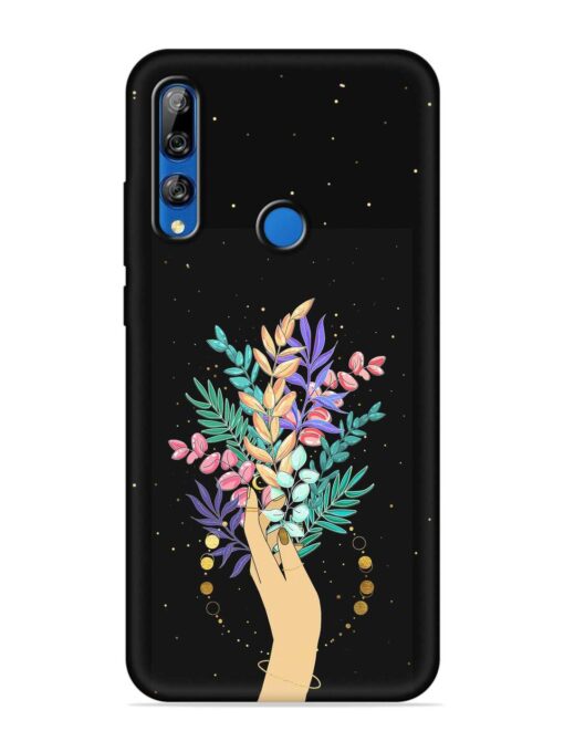 Flower On Hand Embossed Soft Silicone Case for Honor Y9 Prime Zapvi