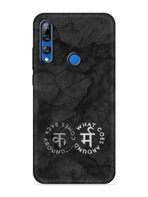 Karma Hindi Word Embossed Soft Silicone Case for Honor Y9 Prime Zapvi