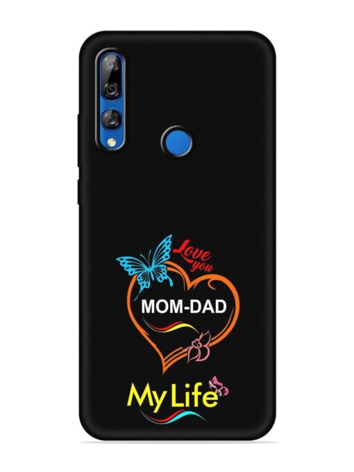 Love You Mom Dad Embossed Soft Silicone Case for Honor Y9 Prime Zapvi