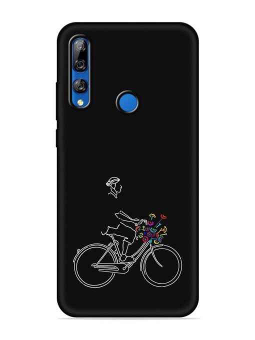 Minimalist Cycle Art Embossed Soft Silicone Case for Honor Y9 Prime Zapvi