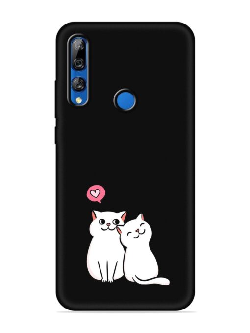 Cute Loving Cats Embossed Soft Silicone Case for Honor Y9 Prime Zapvi