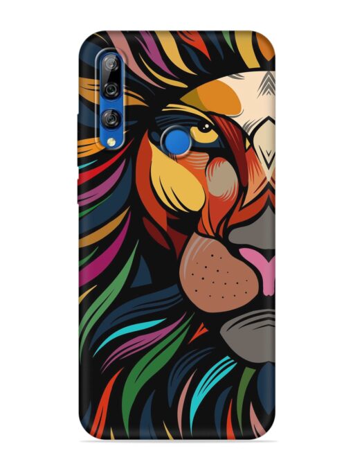 Trippy Lion Art Embossed Soft Silicone Case for Honor Y9 Prime Zapvi