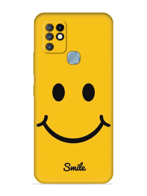 Yellow Smiley Embossed Soft Silicone Case for Infinix Hot 10 Zapvi