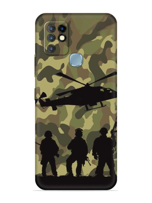 Army Heros Embossed Soft Silicone Case for Infinix Hot 10 Zapvi