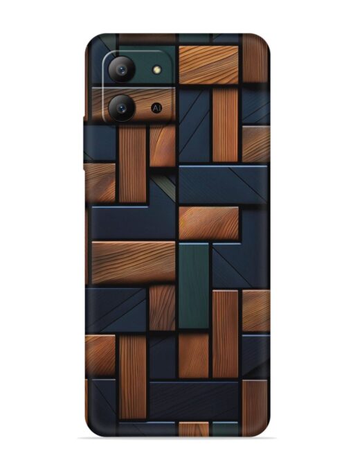 Wooden Background Cubes Embossed Soft Silicone Case for Infinix Hot 11 (2022) Zapvi