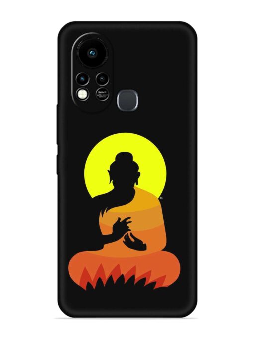 Buddha Art Black Embossed Soft Silicone Case for Infinix Hot 11S Zapvi