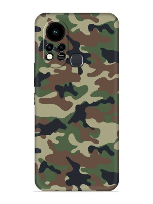 Army Military Camouflage Dark Green Embossed Soft Silicone Case for Infinix Hot 11S Zapvi