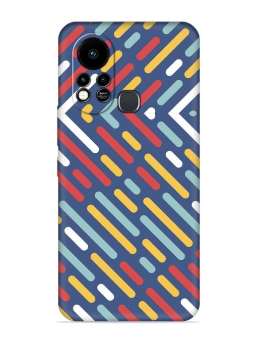 Colored Lines Embossed Soft Silicone Case for Infinix Hot 11S Zapvi