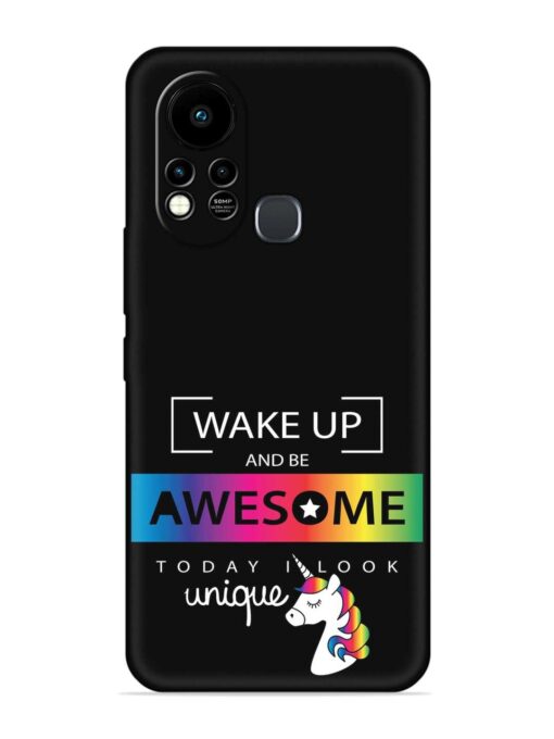 Inspirational Quote Unicorn Embossed Soft Silicone Case for Infinix Hot 11S Zapvi