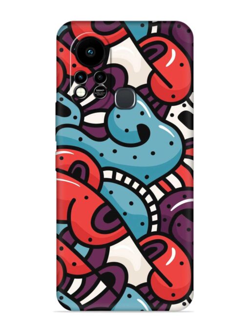 Seamless Backdrop Colorful Embossed Soft Silicone Case for Infinix Hot 11S Zapvi