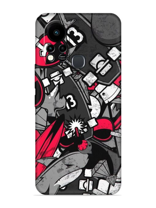 Fictional Doodle Embossed Soft Silicone Case for Infinix Hot 11S Zapvi