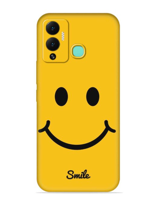 Yellow Smiley Embossed Soft Silicone Case for Infinix Hot 12 Play Zapvi